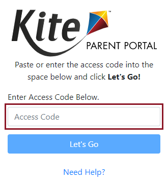 Parent Portal access code